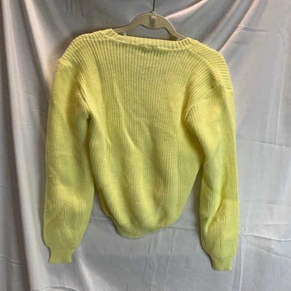 NWT Vintage Nob Hill Knits Buttery Yellow Sweater Size Large - Picture 6 of 8